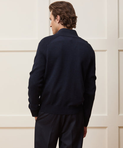 Todd Snyder Merino Quarter-Zip Sweater in Navy Navy