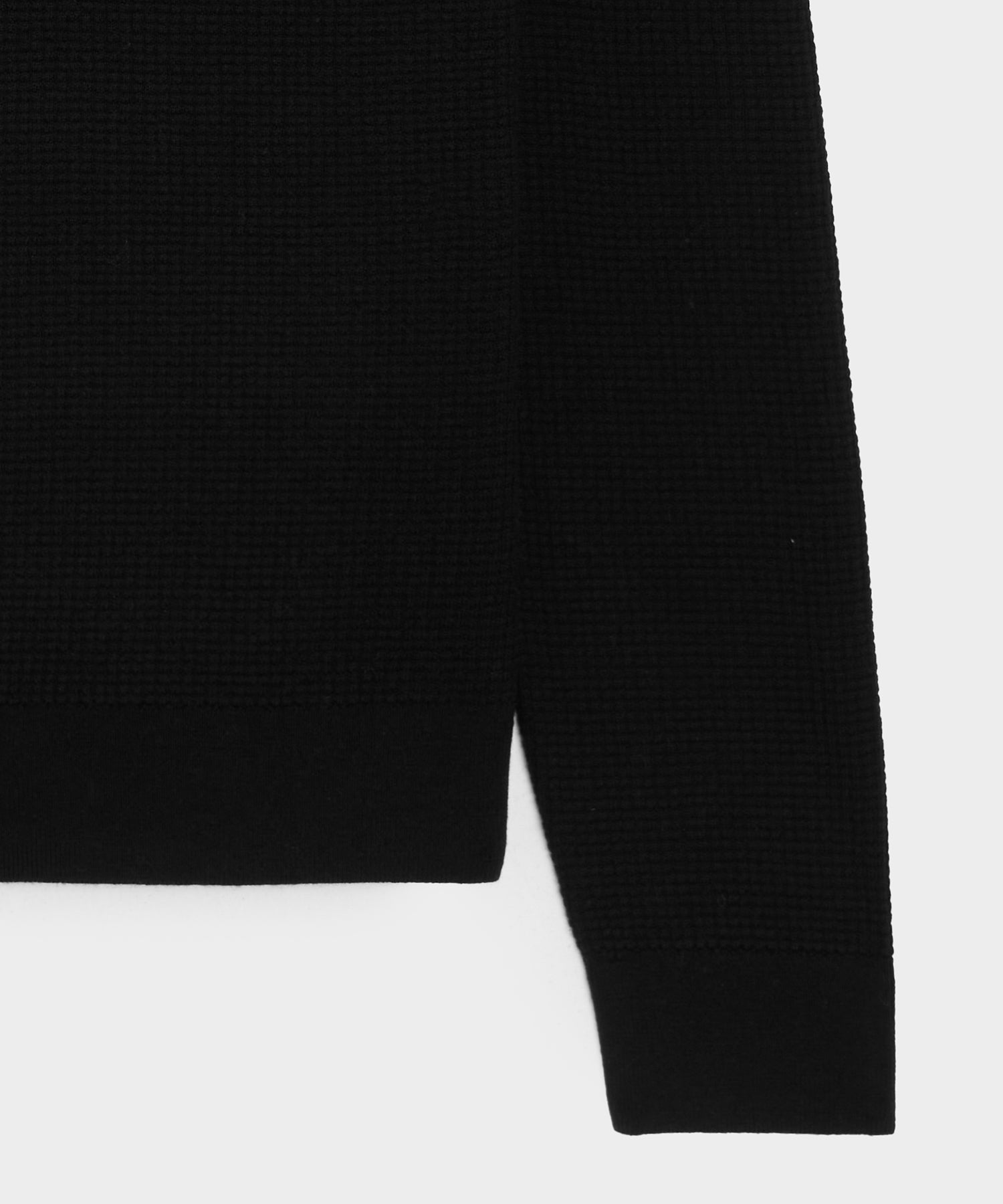 Todd Snyder Merino Waffle Crewneck in Black Black