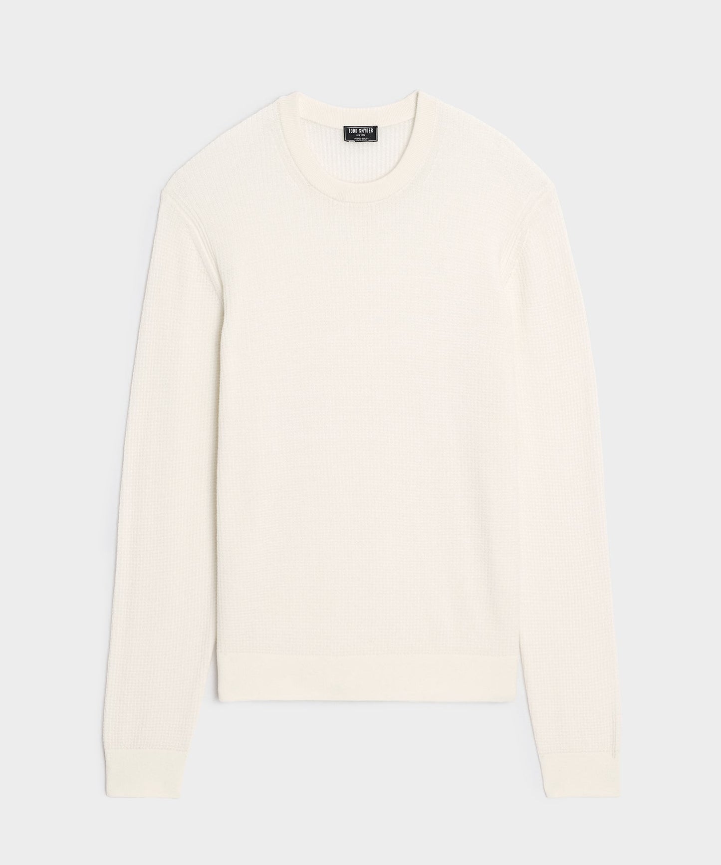 Todd Snyder Merino Waffle Crewneck in Bisque Bisque