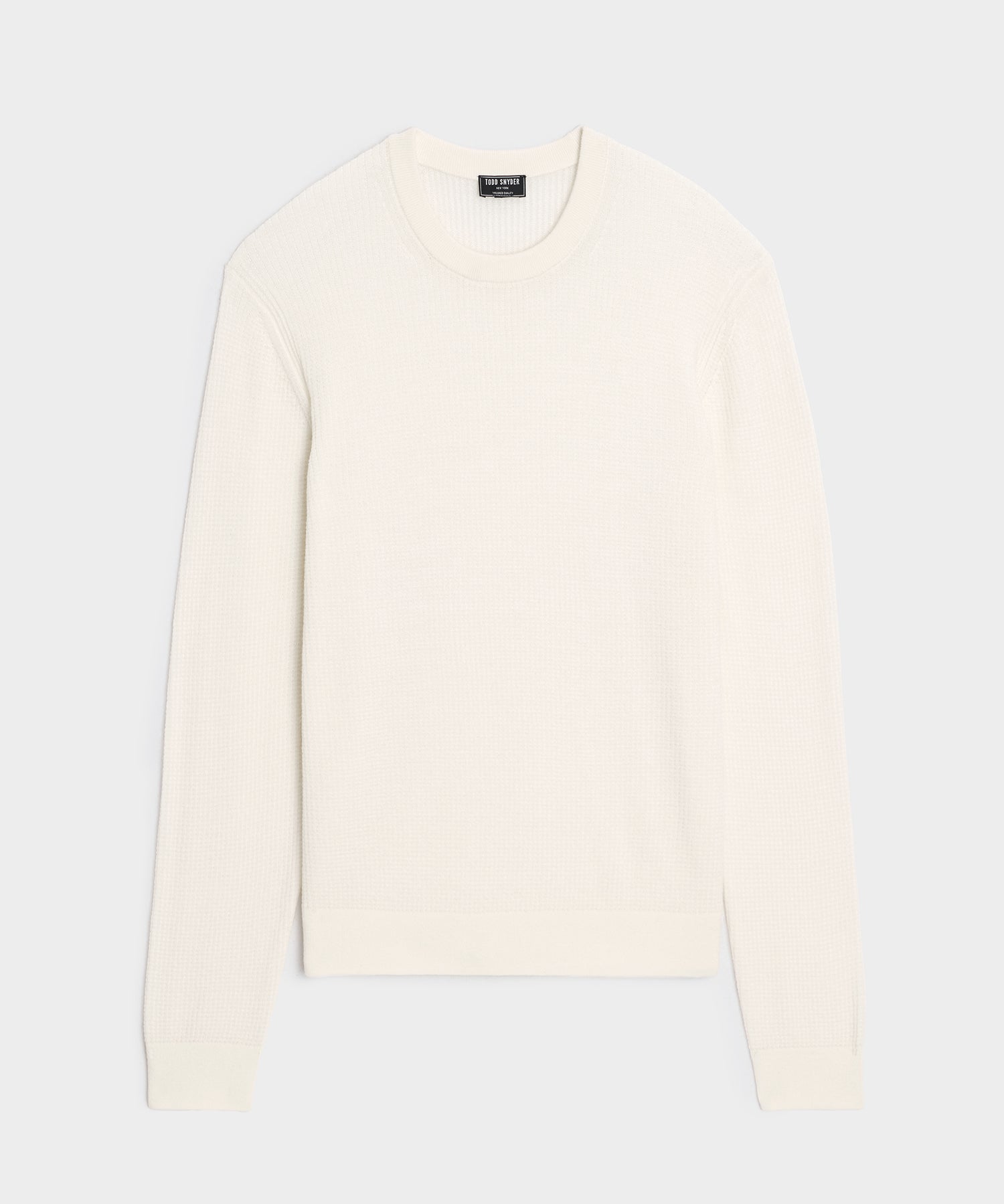 Todd Snyder Merino Waffle Crewneck in Bisque Bisque
