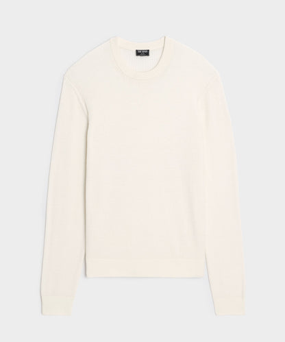 Todd Snyder Merino Waffle Crewneck in Bisque Bisque