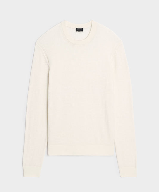 Todd Snyder Merino Waffle Crewneck in Bisque Bisque
