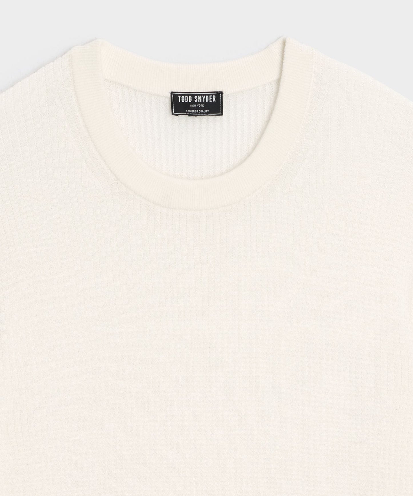 Todd Snyder Merino Waffle Crewneck in Bisque Bisque