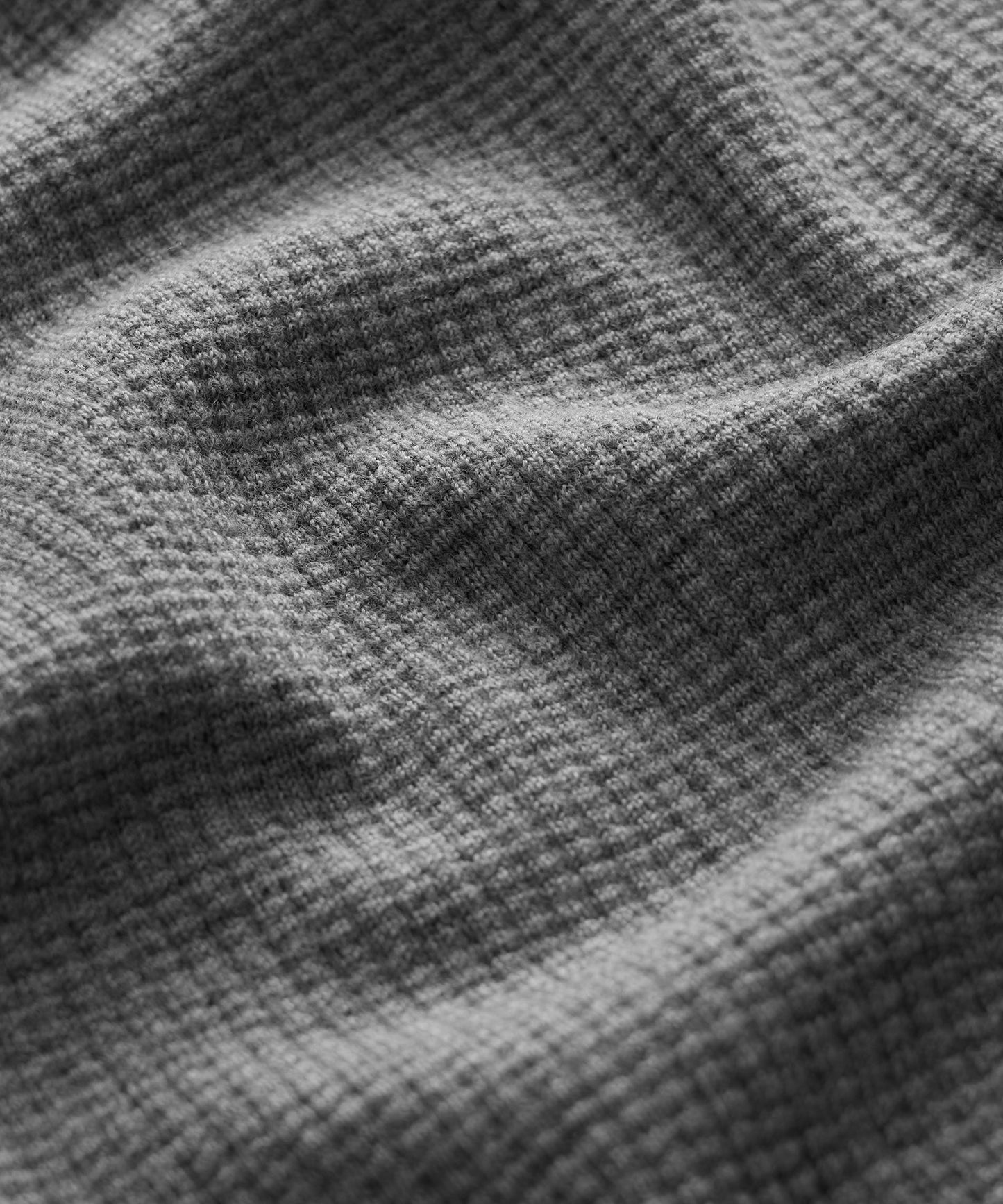Todd Snyder Merino Waffle Crewneck in Grey Heather Grey Heather