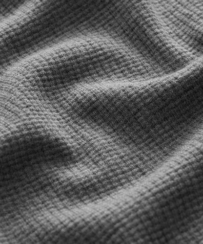 Todd Snyder Merino Waffle Crewneck in Grey Heather Grey Heather
