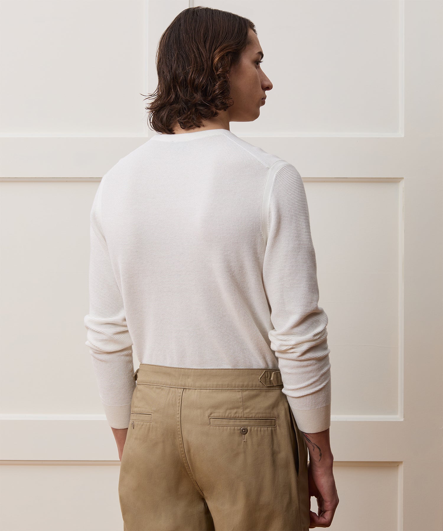 Todd Snyder Vista Crewneck Sweater in Bisque Bisque