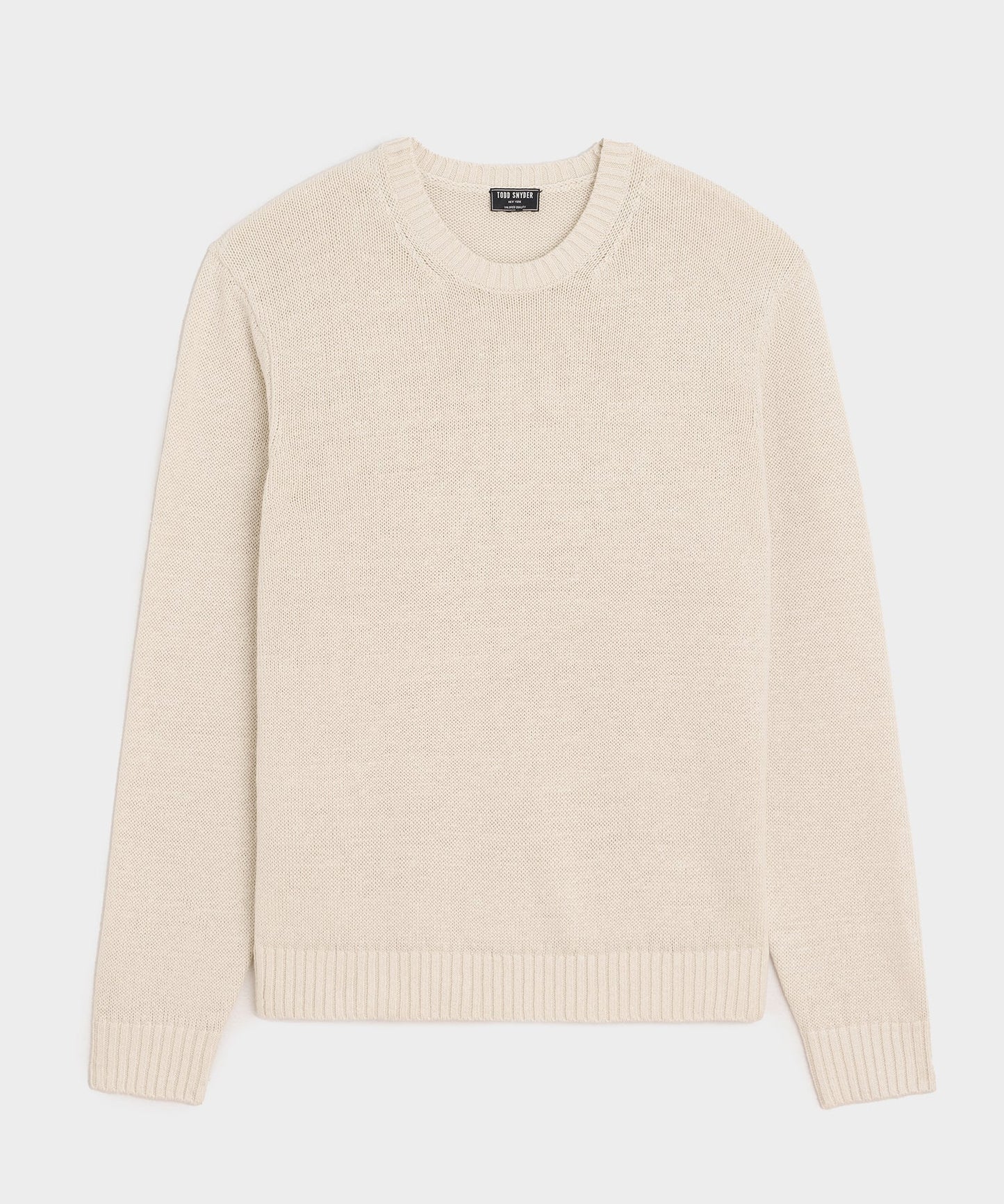 Todd Snyder Linen Crewneck Sweater in Bisque Bisque