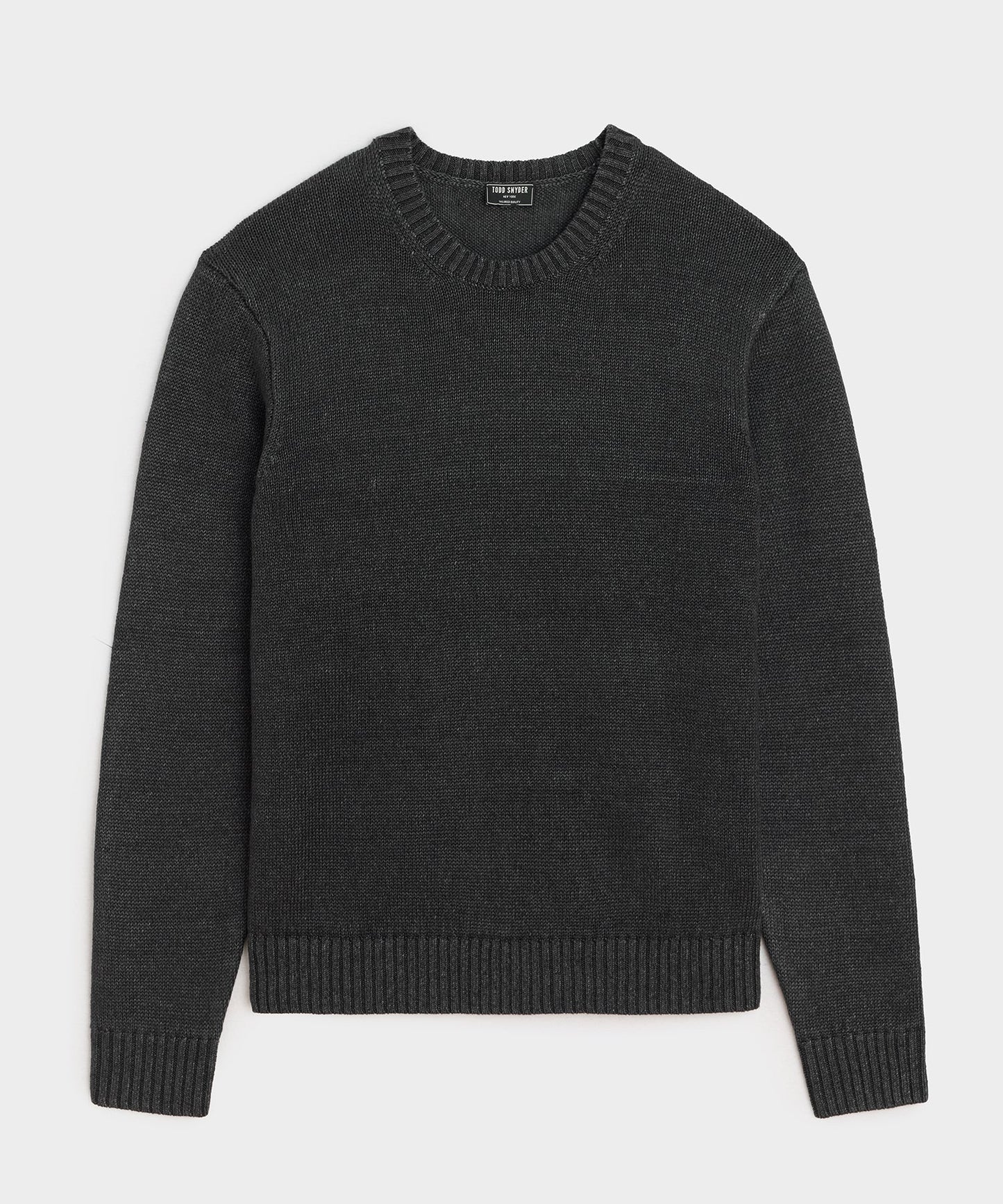 Todd Snyder Linen Crewneck Sweater in Faded Black Faded Black