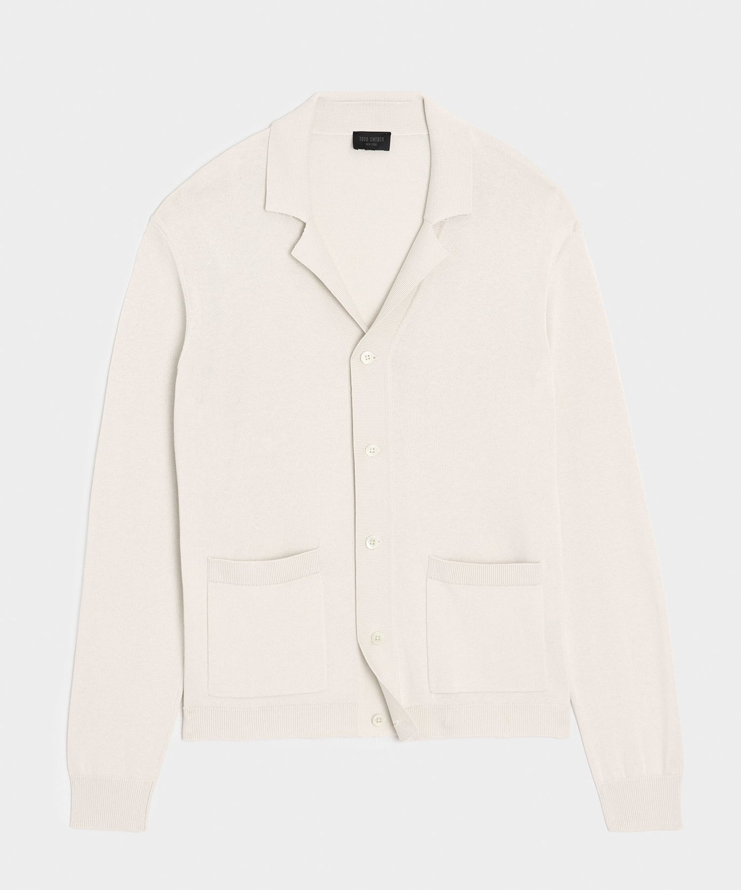 Todd Snyder Silk-Cotton Sweater Jacket in Bisque Bisque