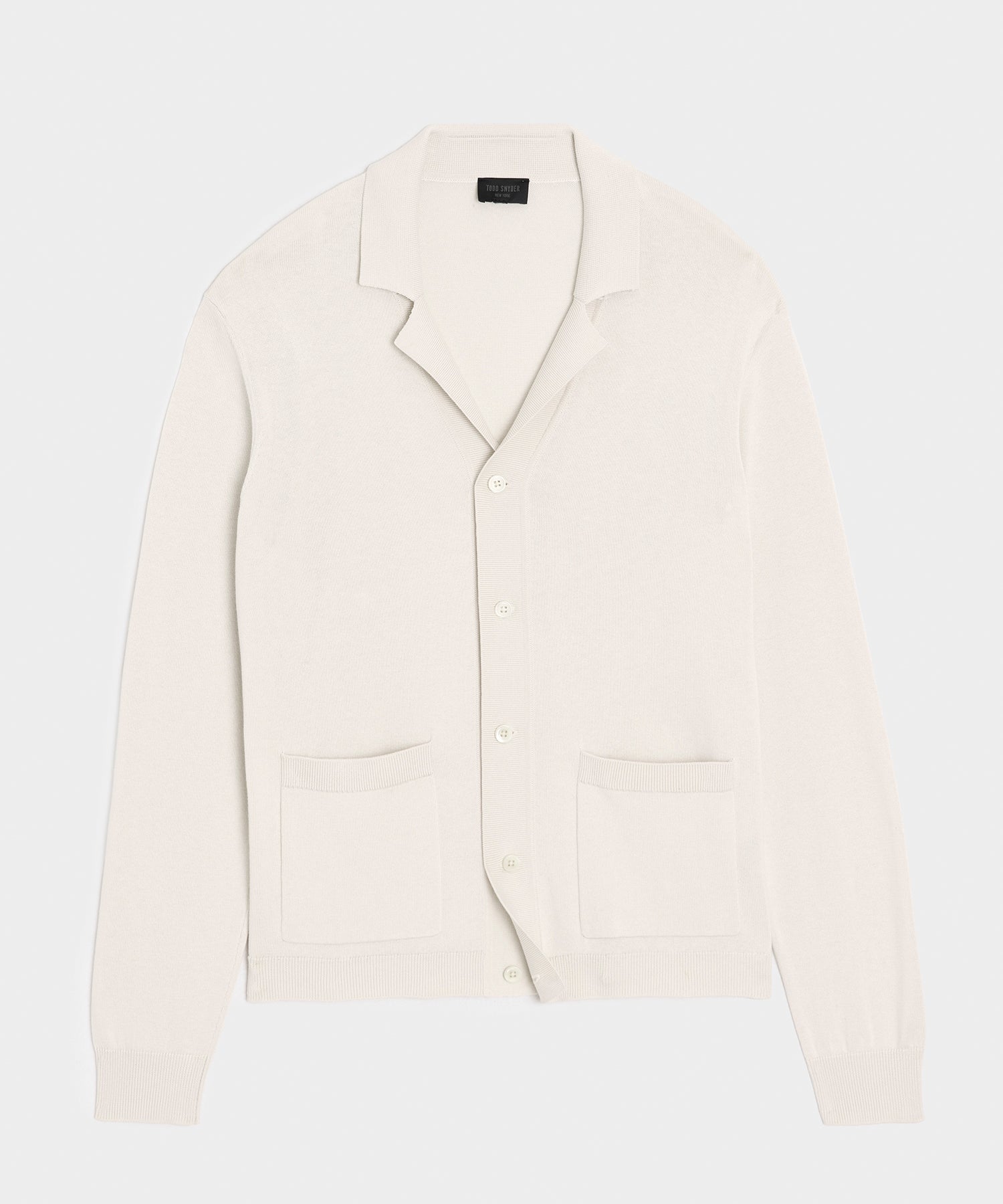Todd Snyder Silk-Cotton Sweater Jacket in Bisque Bisque