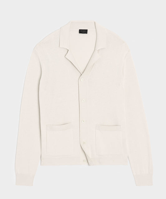 Todd Snyder Silk-Cotton Sweater Jacket in Bisque Bisque