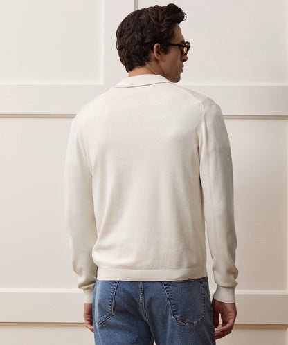 Todd Snyder Silk-Cotton Sweater Jacket in Bisque Bisque