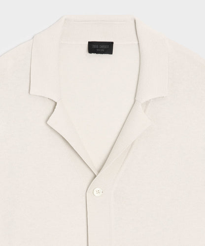 Todd Snyder Silk-Cotton Sweater Jacket in Bisque Bisque
