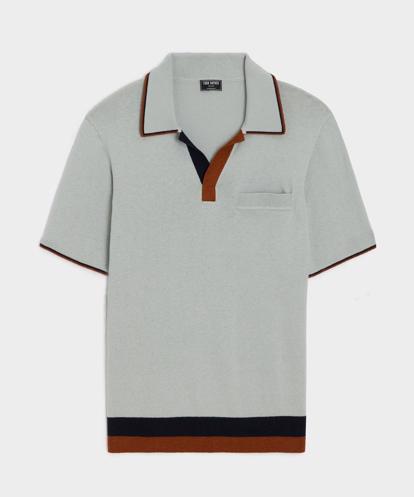 Todd Snyder Sedona Sweater Polo in Lichen Lichen