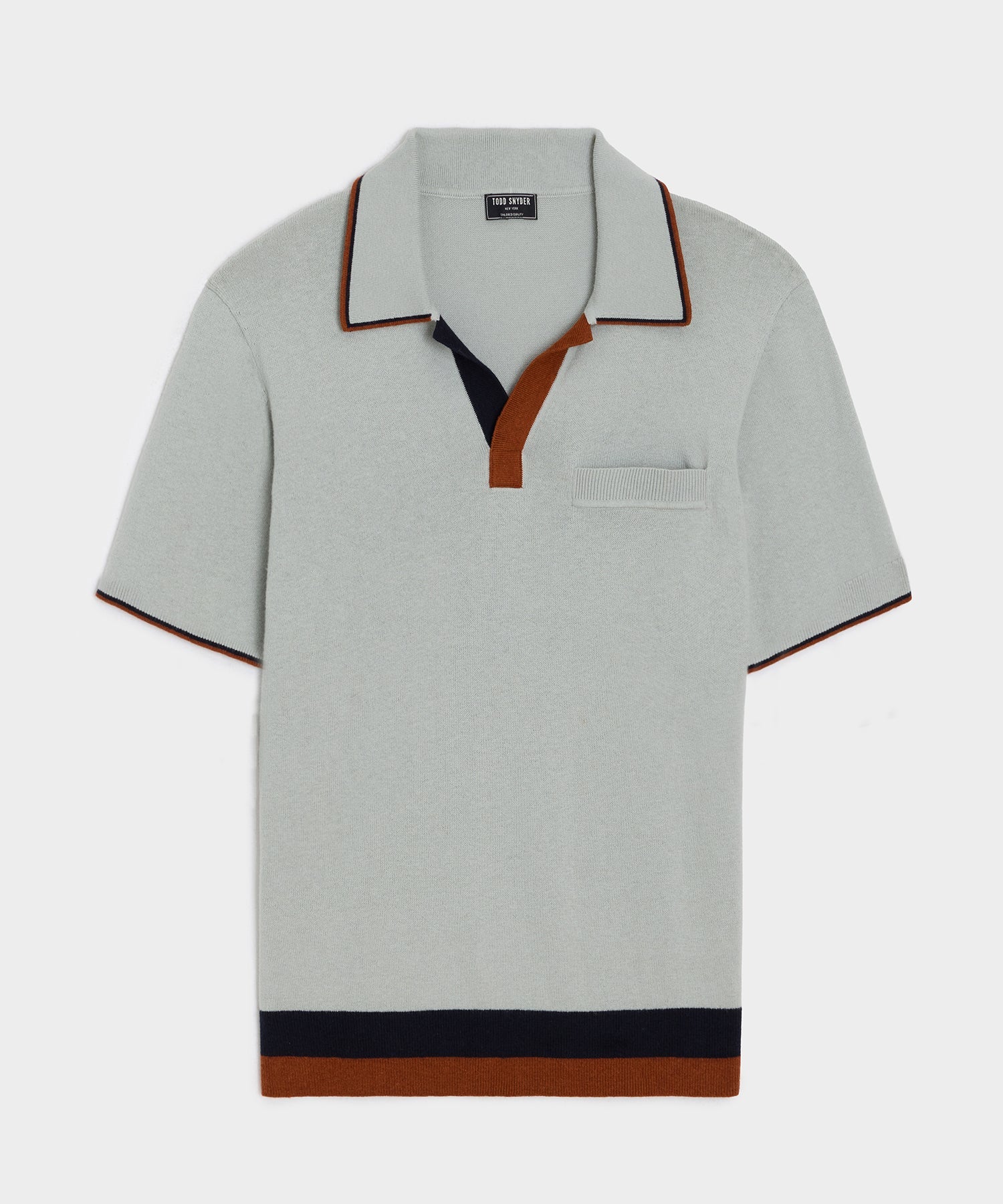 Todd Snyder Sedona Sweater Polo in Lichen Lichen