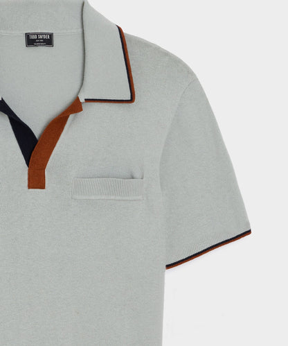 Todd Snyder Sedona Sweater Polo in Lichen Lichen