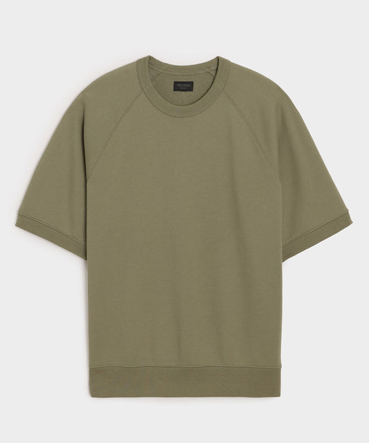 Todd Snyder Foundation Short-Sleeve Sweatshirt in Fogstone Fogstone