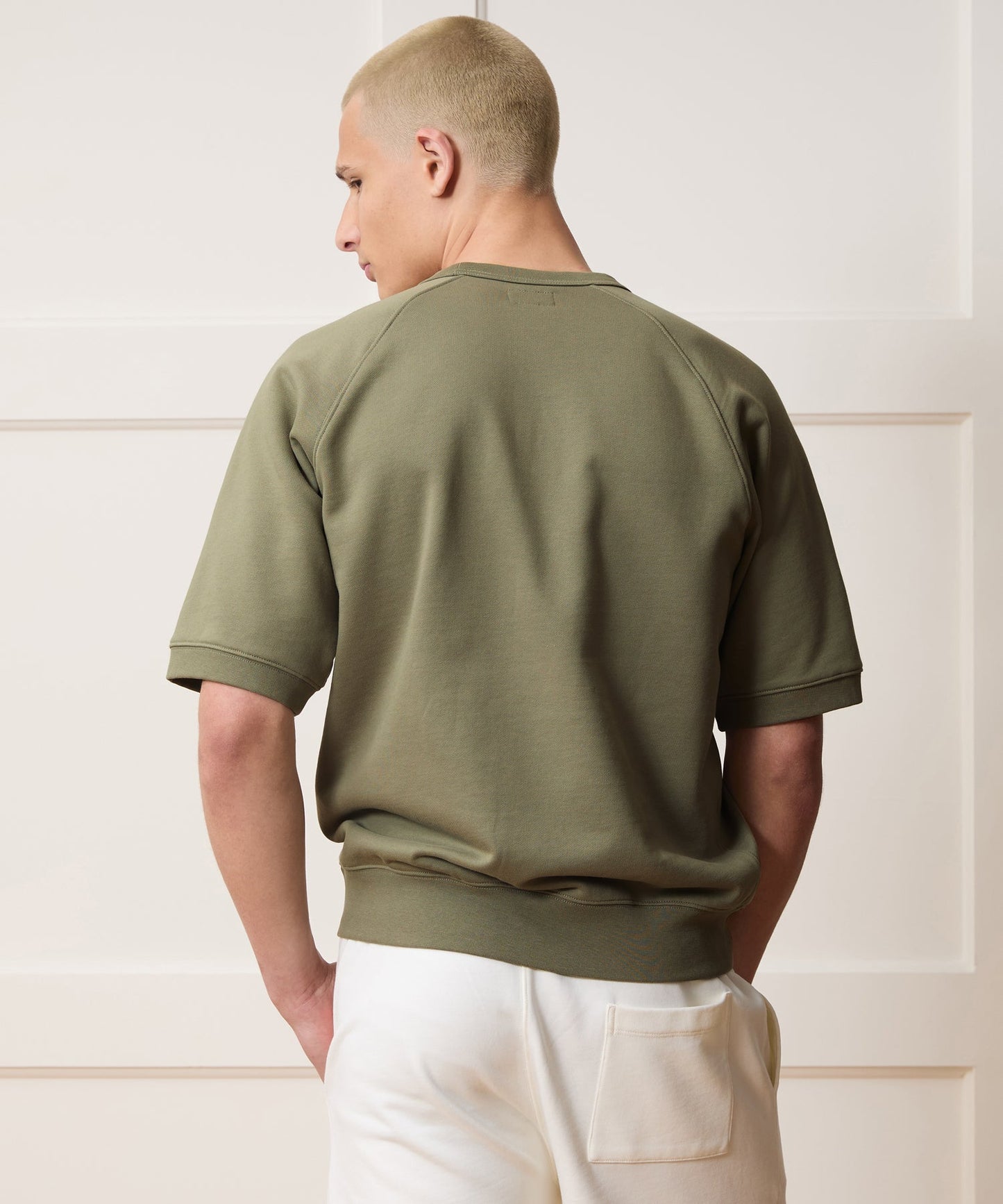 Todd Snyder Foundation Short-Sleeve Sweatshirt in Fogstone Fogstone