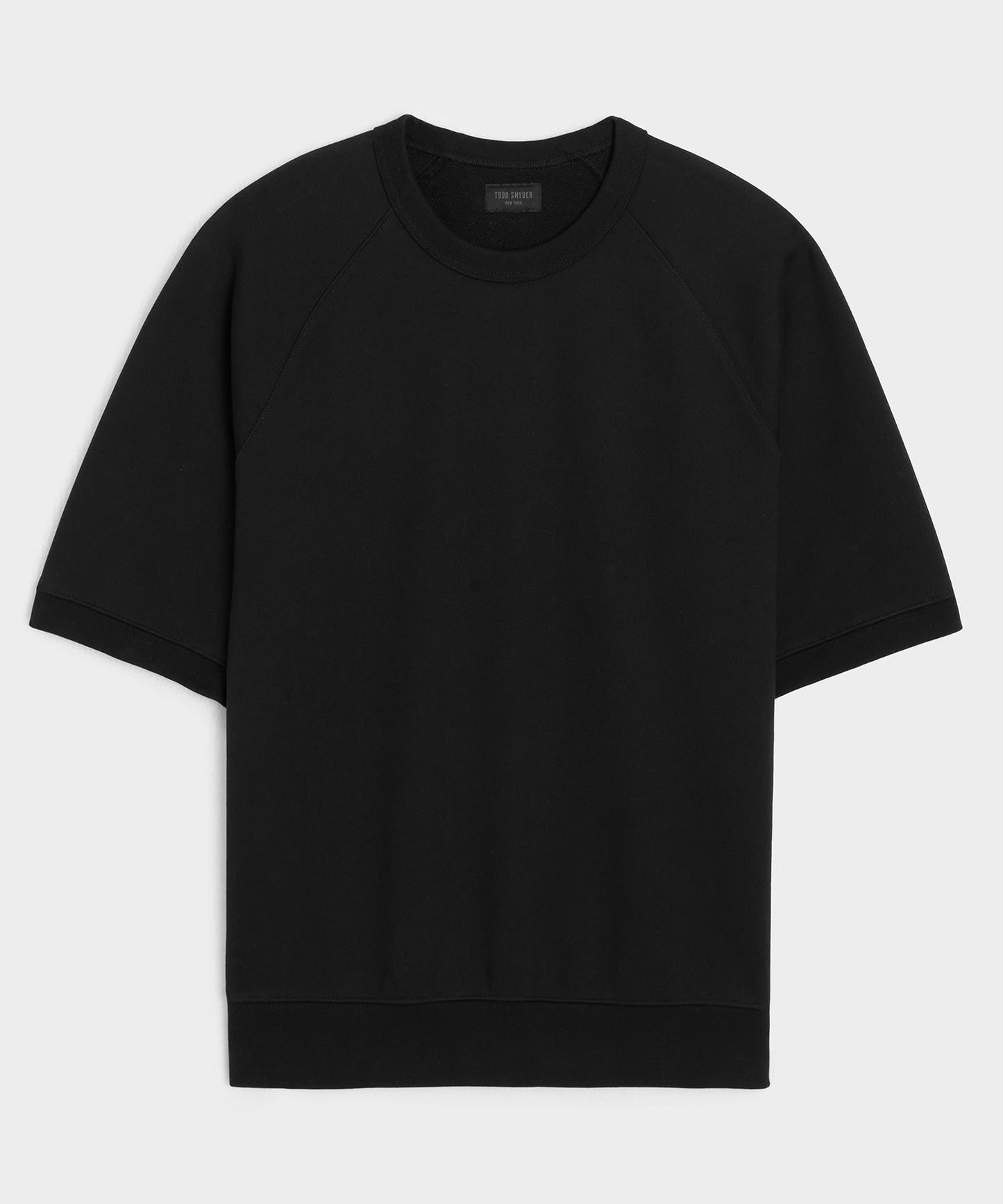 Todd Snyder Foundation Short-Sleeve Sweatshirt in Pitch Black Pitch Black