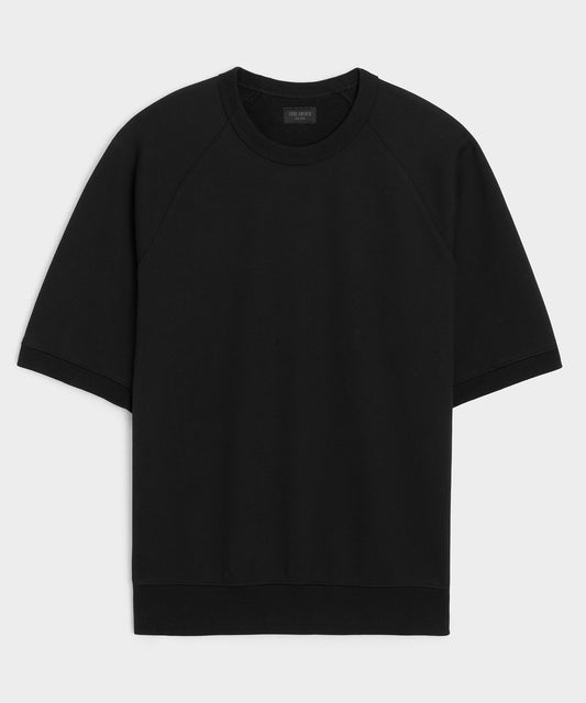 Todd Snyder Foundation Short-Sleeve Sweatshirt in Pitch Black Pitch Black