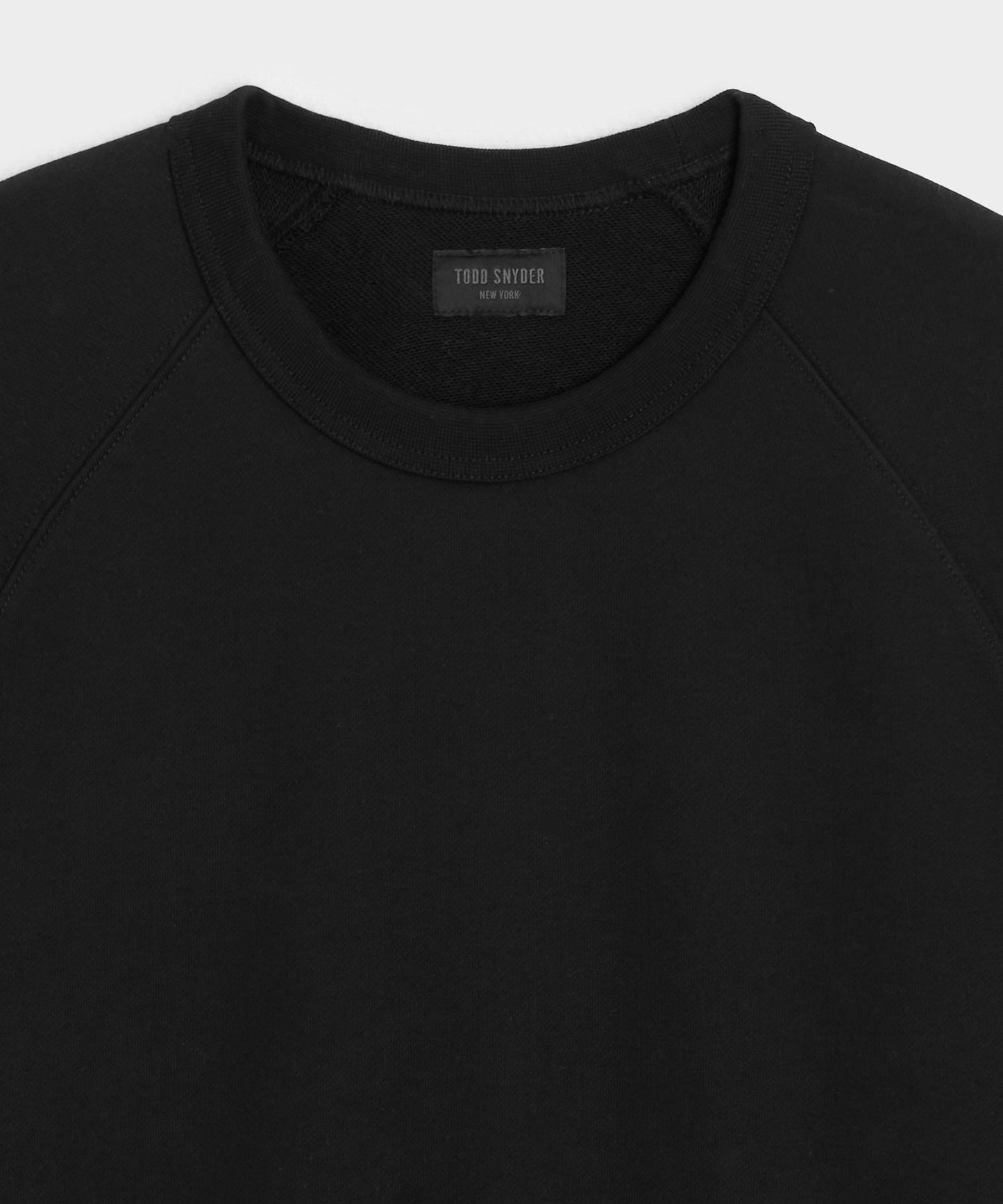 Todd Snyder Foundation Short-Sleeve Sweatshirt in Pitch Black Pitch Black