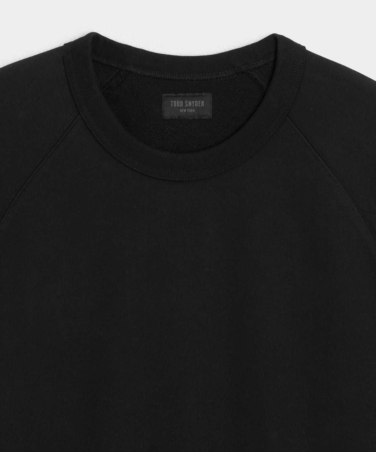 Todd Snyder Foundation Short-Sleeve Sweatshirt in Pitch Black Pitch Black