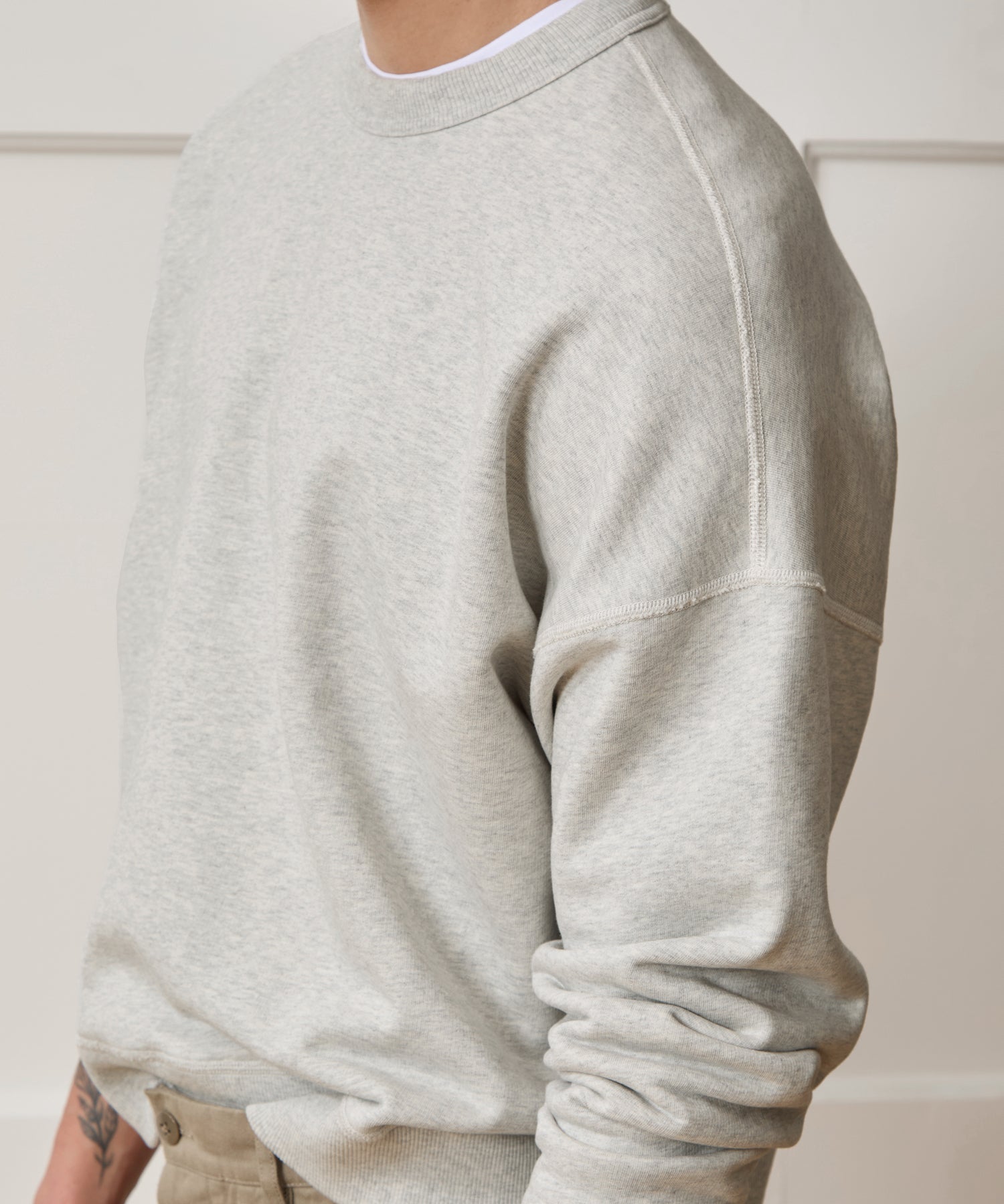 Todd Snyder Soho Sweatshirt in Heather Beige Heather Beige