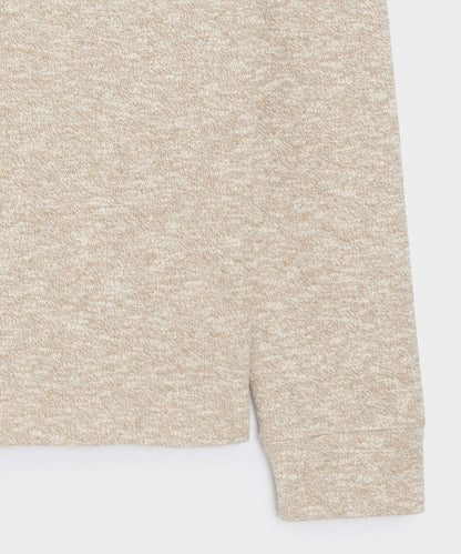 Todd Snyder Heathered Quarter-Zip Polo in Pumice Pumice
