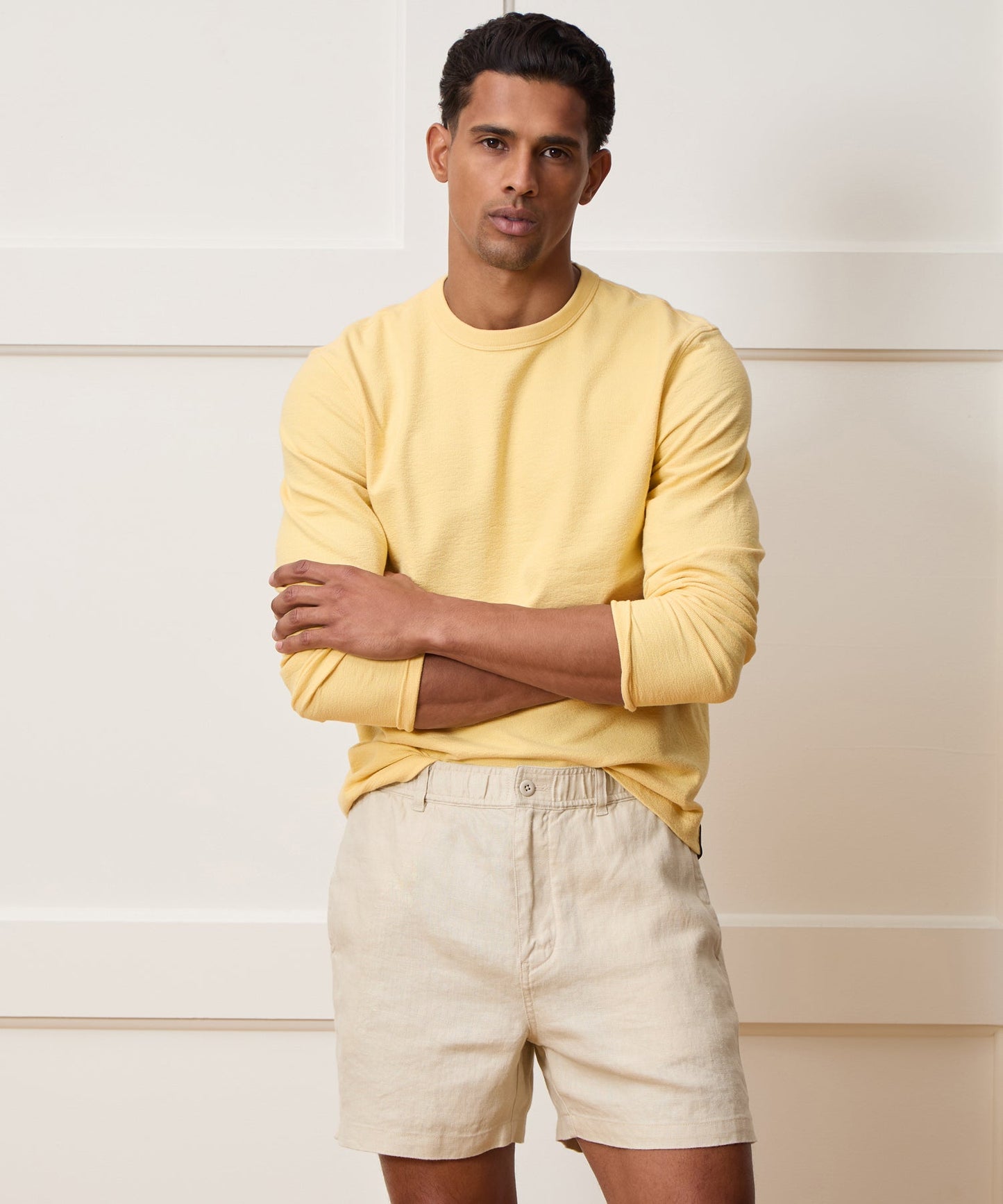 Todd Snyder Surf Terry Crewneck in Sun Soaked Sun Soaked