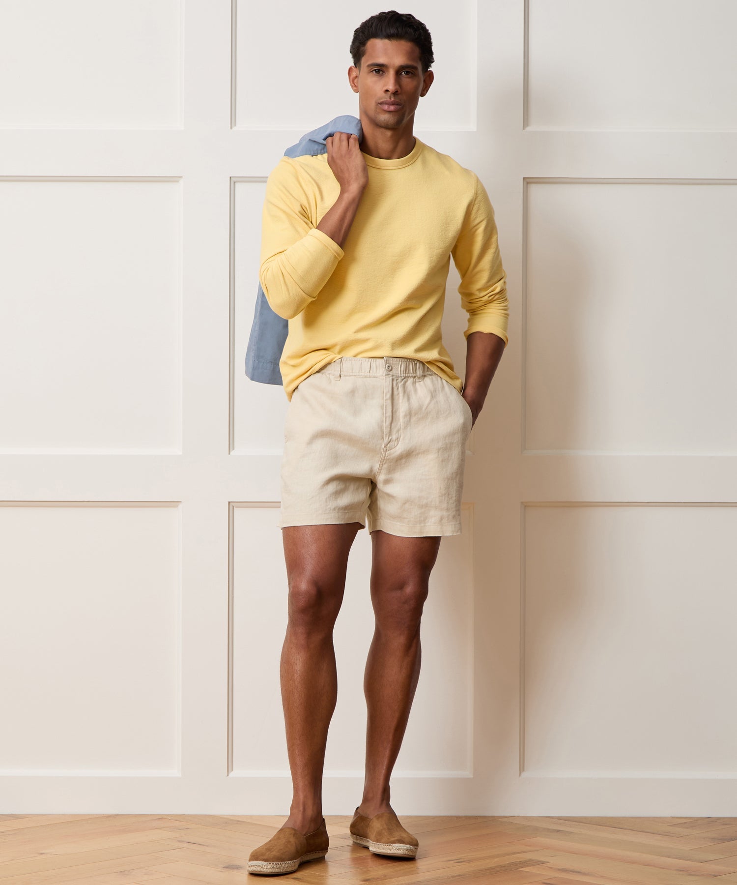 Todd Snyder Surf Terry Crewneck in Sun Soaked Sun Soaked