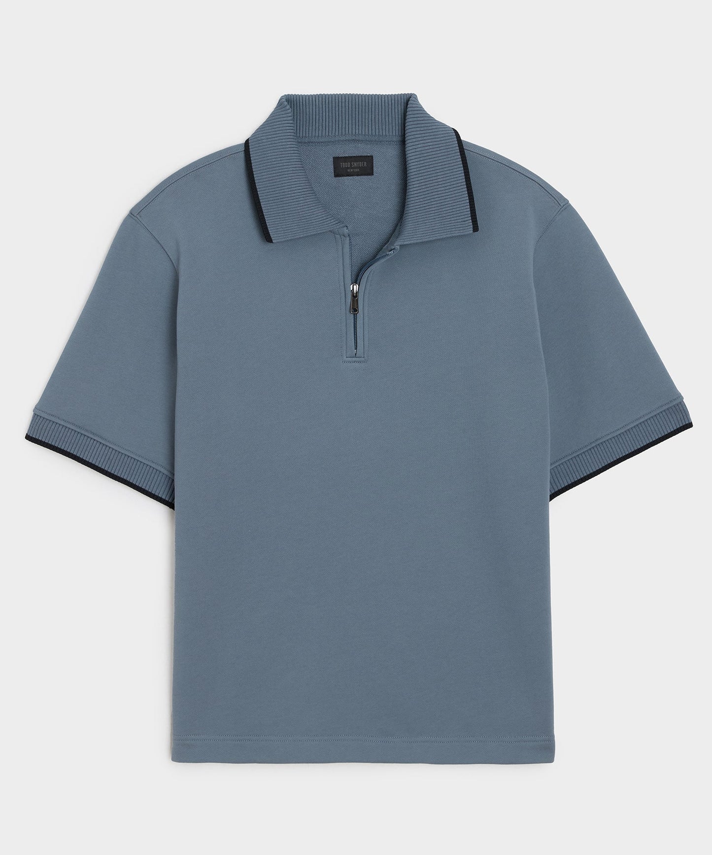 Todd Snyder Foundation Quarter-Zip Polo Sweatshirt in Deep Springs Deep Springs