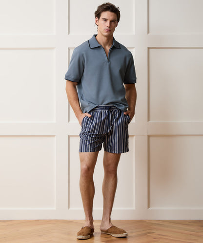 Todd Snyder Foundation Quarter-Zip Polo Sweatshirt in Deep Springs Deep Springs
