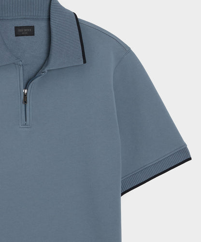 Todd Snyder Foundation Quarter-Zip Polo Sweatshirt in Deep Springs Deep Springs