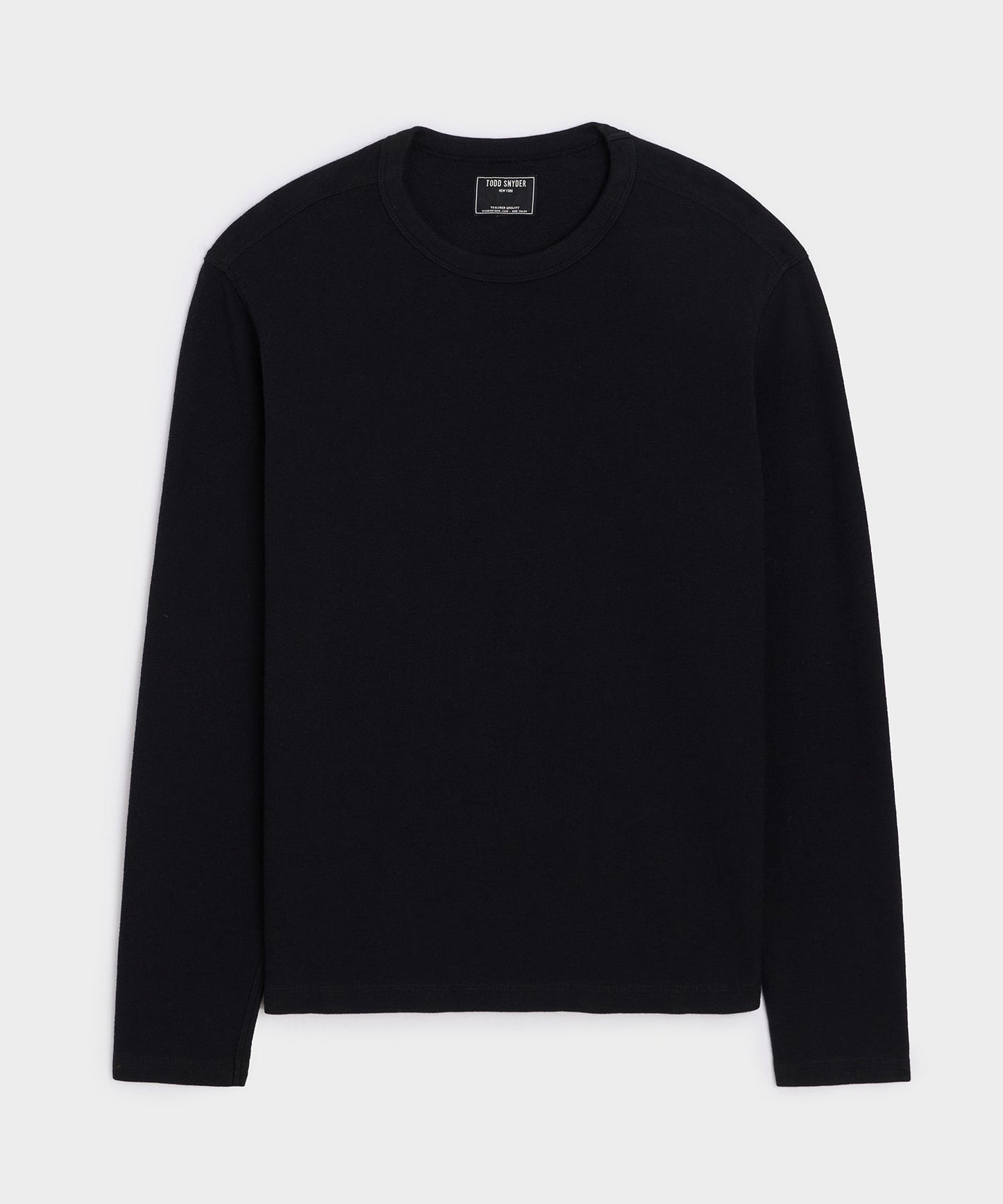 Todd Snyder Surf Terry Crewneck in Pitch Black Pitch Black
