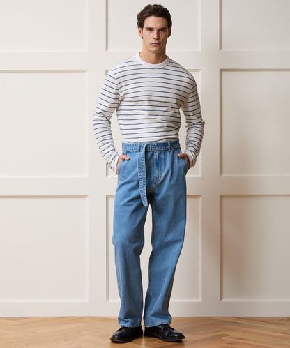 Todd Snyder Surf Terry Crewneck in Classic Navy Classic Navy