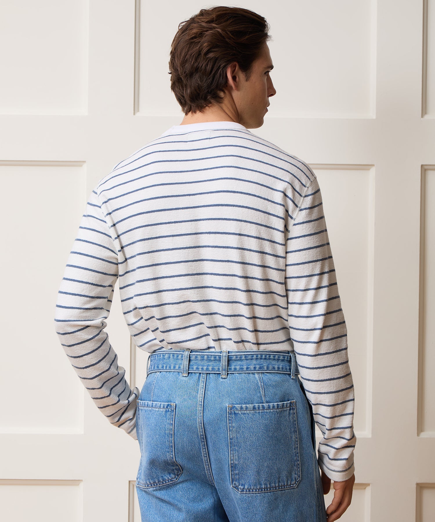 Todd Snyder Surf Terry Crewneck in Classic Navy Classic Navy