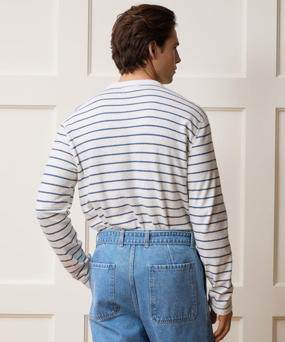 Todd Snyder Surf Terry Crewneck in Classic Navy Classic Navy