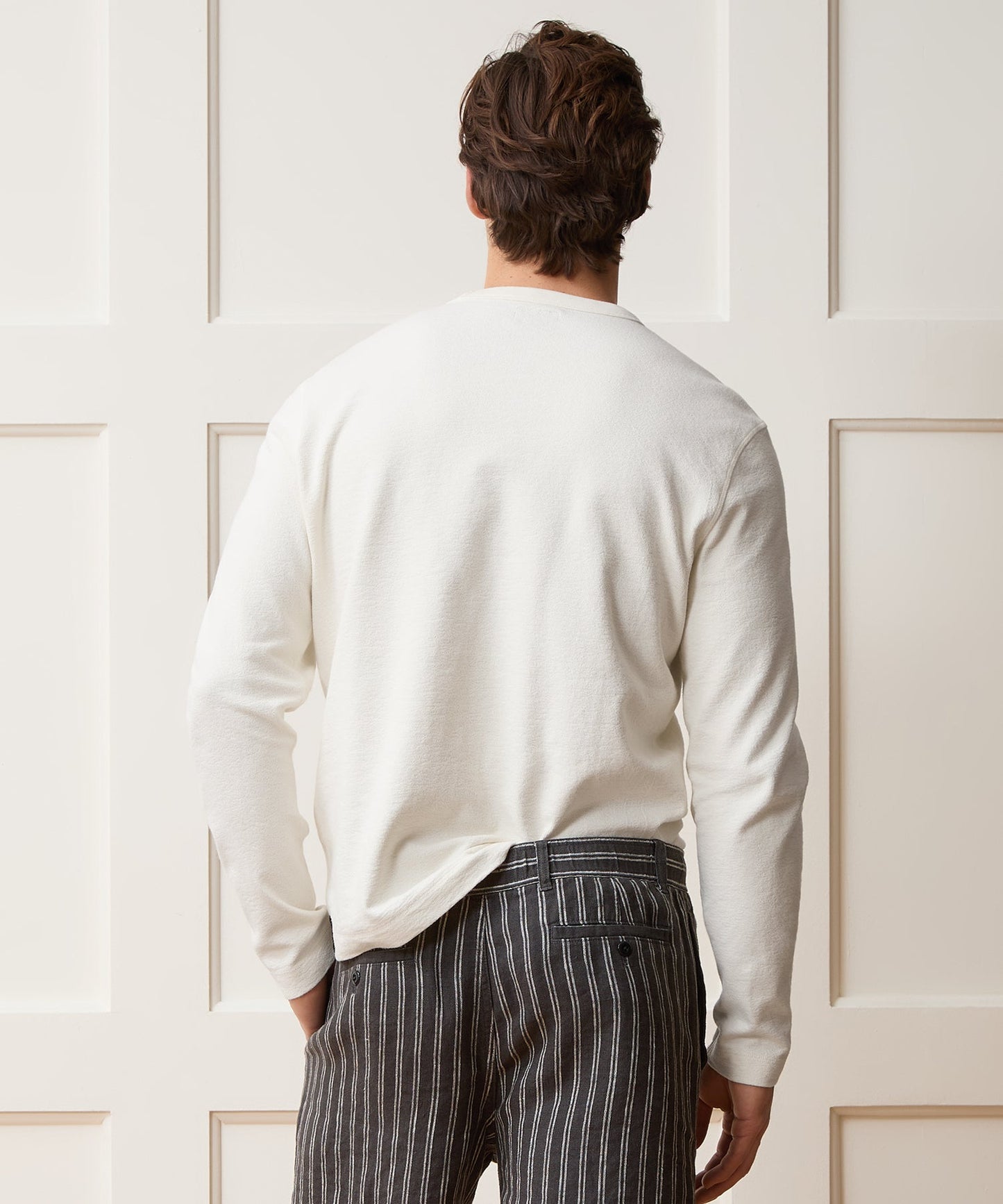 Todd Snyder Surf Terry Crewneck in Alabaster Alabaster