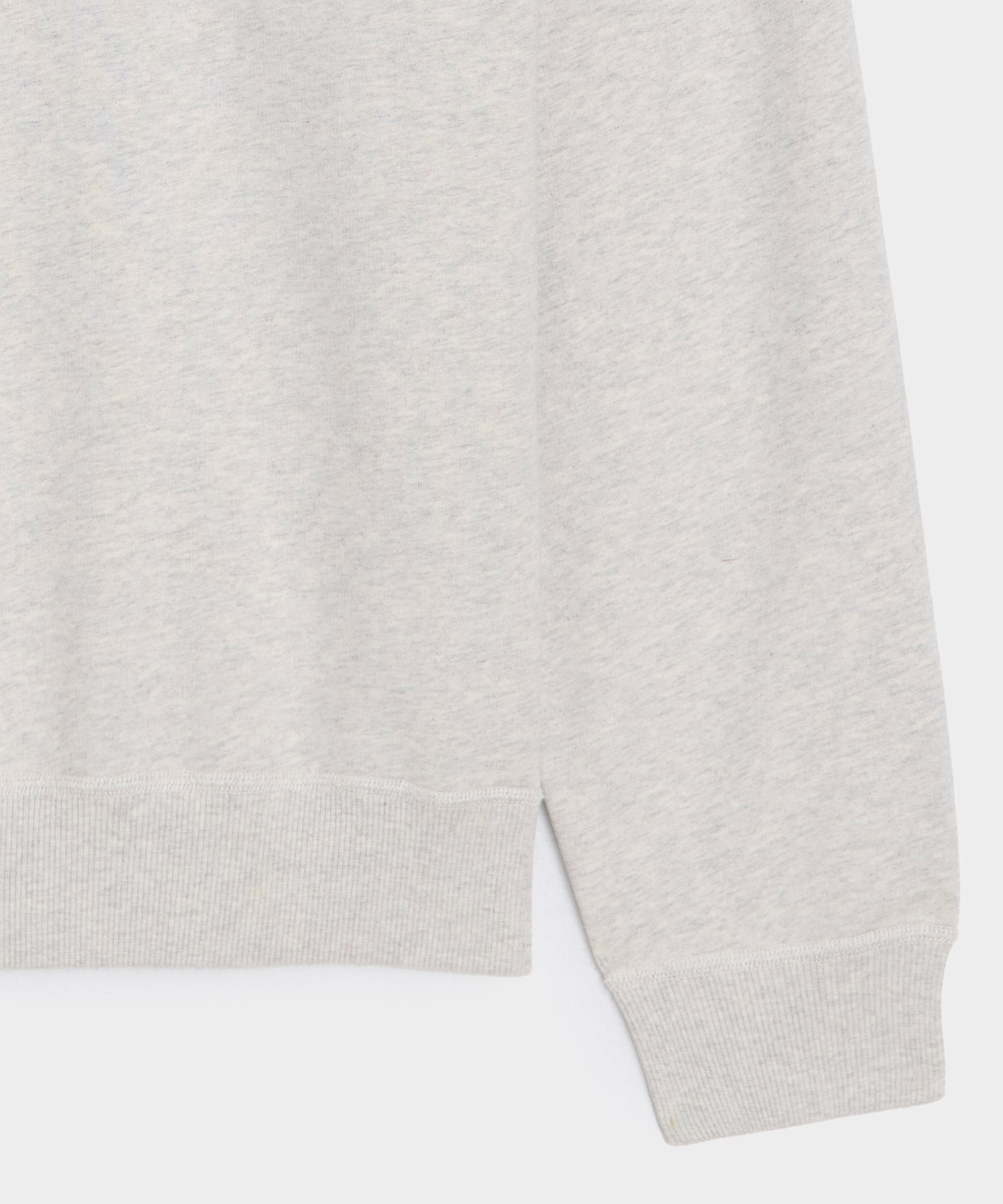 Todd Snyder Soho Polo Sweatshirt in Heather Beige Heather Beige