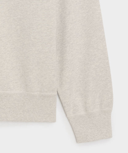 Todd Snyder Soho V-Neck Sweatshirt in Heather Beige Heather Beige