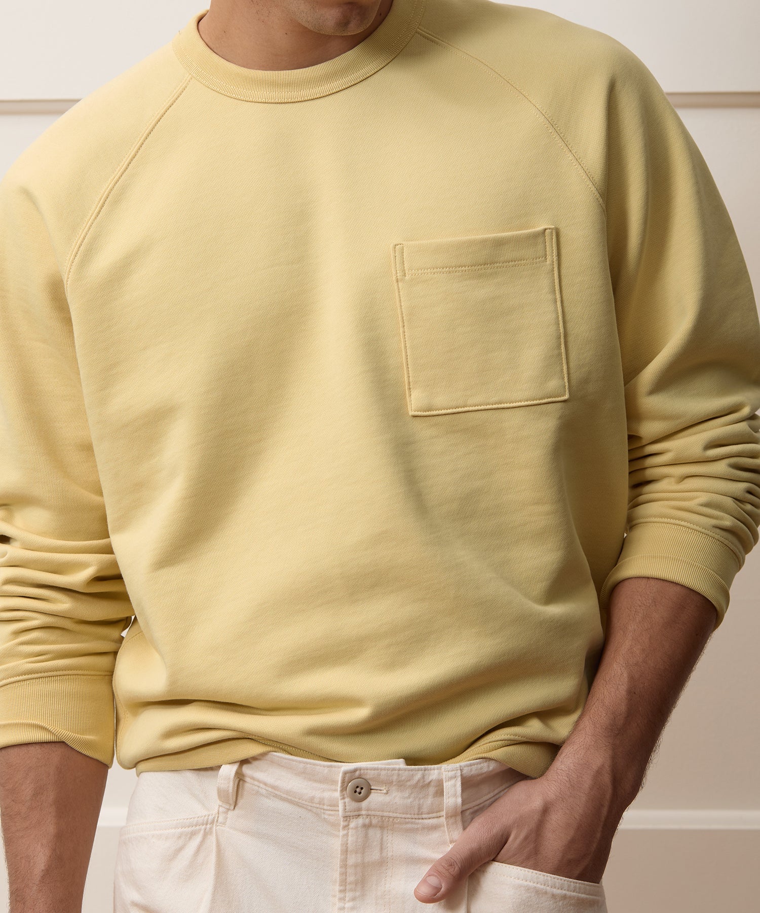 Todd Snyder Foundation Pocket Sweatshirt in Sun Soaked Sun Soaked