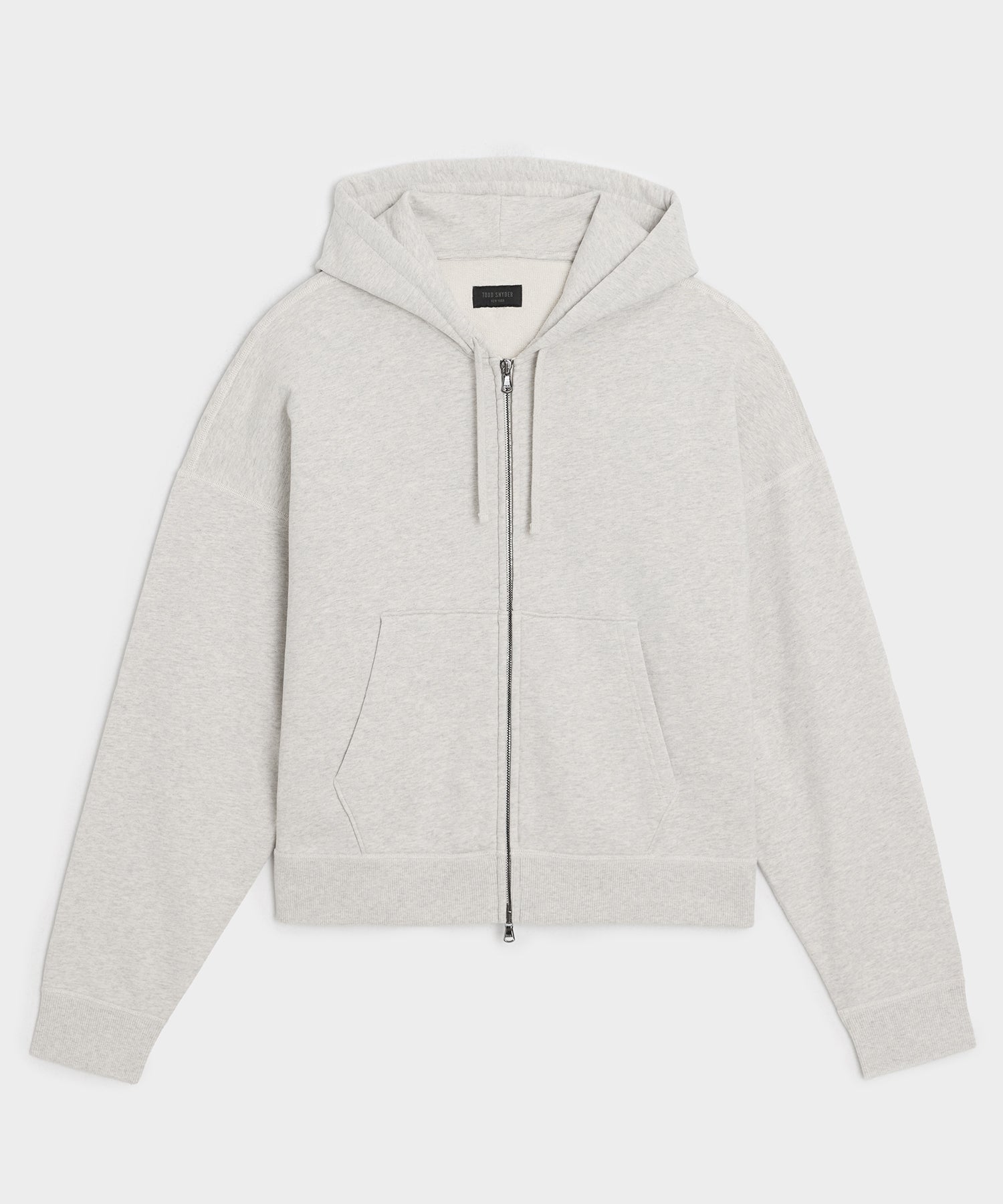 Todd Snyder Soho Full-Zip Sweatshirt in Heather Beige Heather Beige