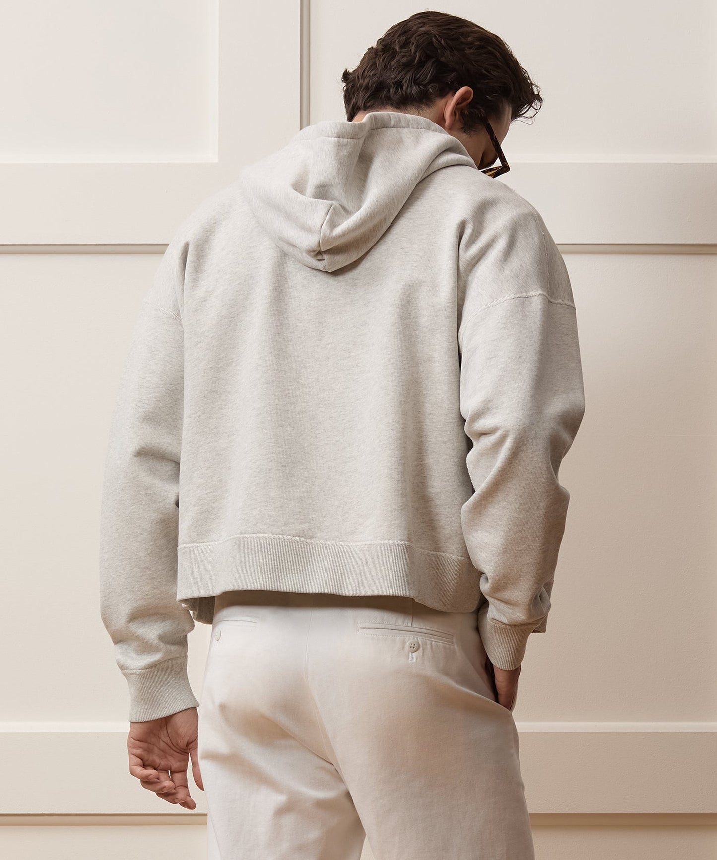 Todd Snyder Soho Full-Zip Sweatshirt in Heather Beige Heather Beige
