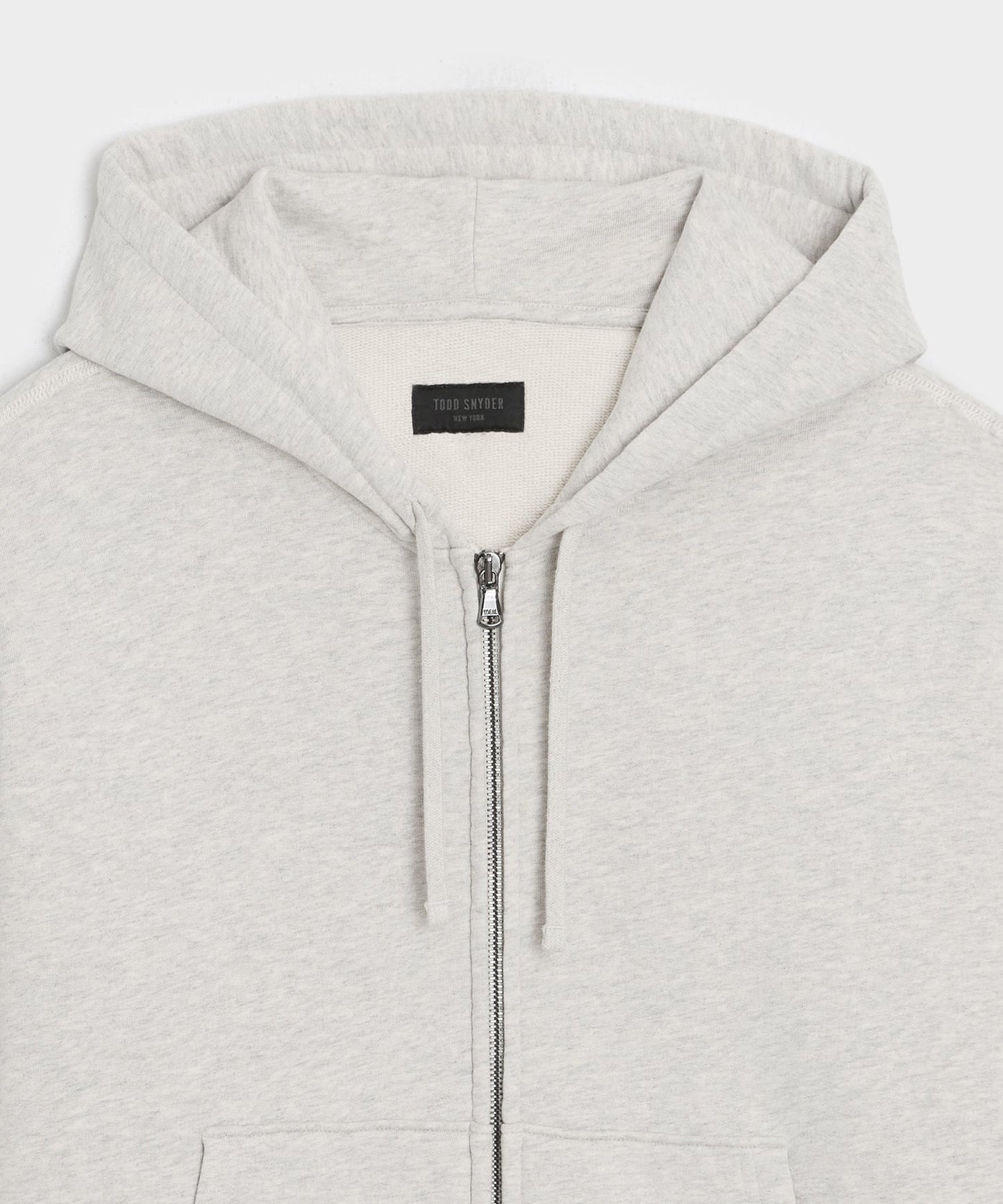 Todd Snyder Soho Full-Zip Sweatshirt in Heather Beige Heather Beige