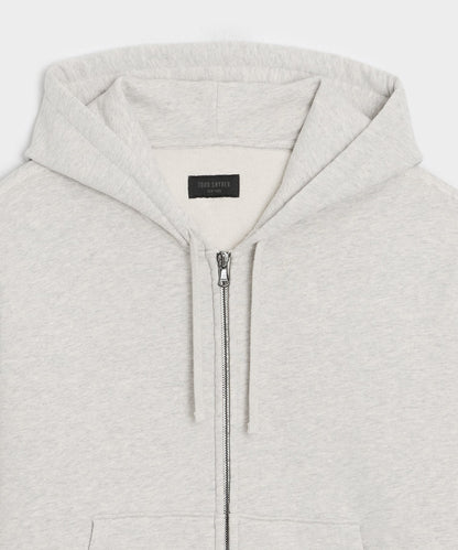 Todd Snyder Soho Full-Zip Sweatshirt in Heather Beige Heather Beige