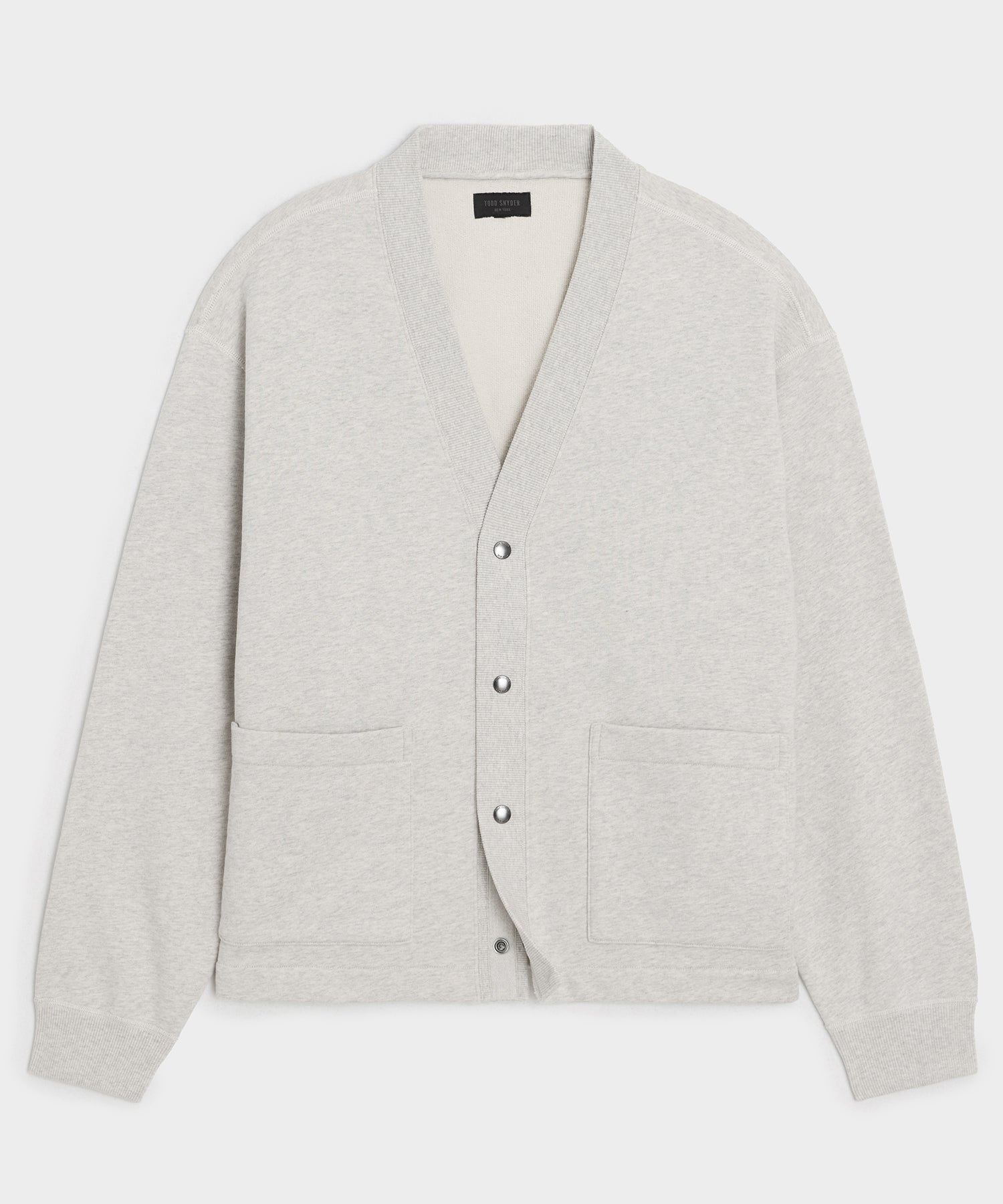Todd Snyder Soho Cardigan Sweatshirt in Heather Beige Heather Beige