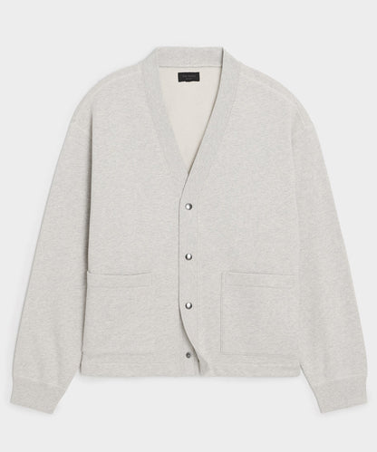 Todd Snyder Soho Cardigan Sweatshirt in Heather Beige Heather Beige