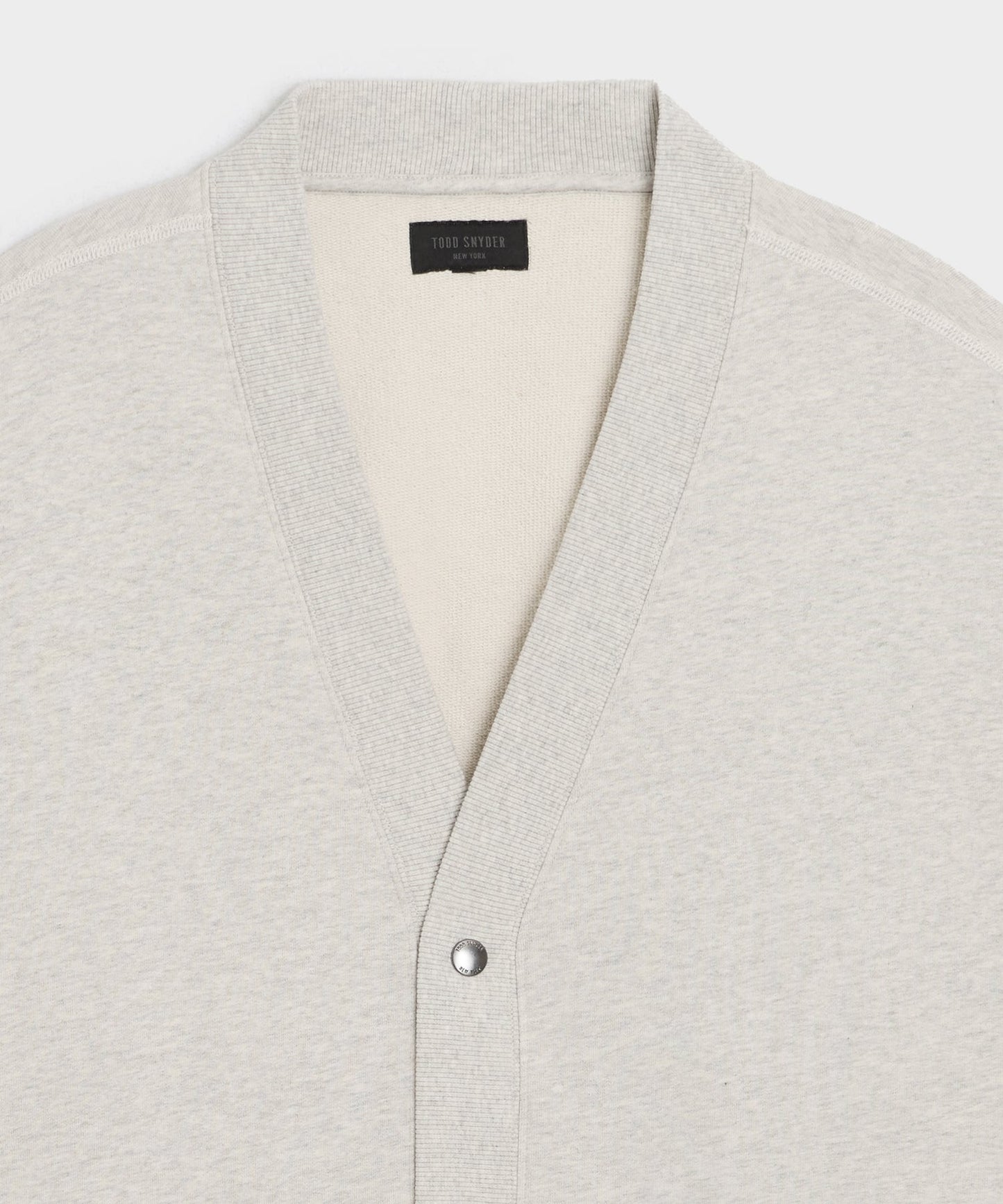 Todd Snyder Soho Cardigan Sweatshirt in Heather Beige Heather Beige