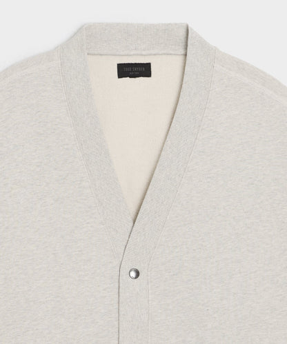 Todd Snyder Soho Cardigan Sweatshirt in Heather Beige Heather Beige