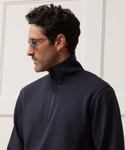 Todd Snyder Portuguese Terry Quarter-Zip Sweatshirt in Original Navy Original Navy